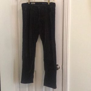 Brown Adriano Goldschmeid strait velvet jeans